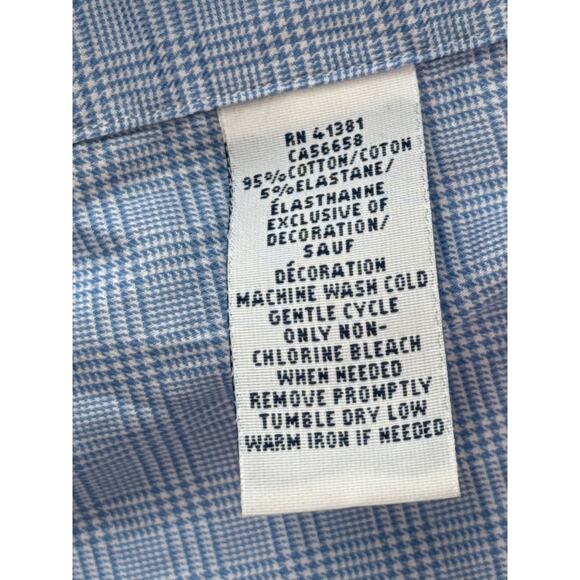 Polo Ralph Lauren Long Sleeve Button Down Shirt Size 16 32/33 Blue Glen Plaid - Picture 3 of 6